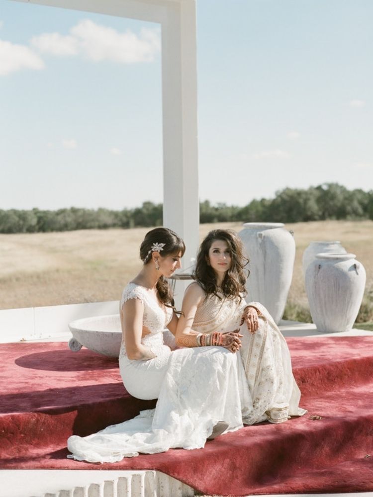 brides at Indian wedding ceremony