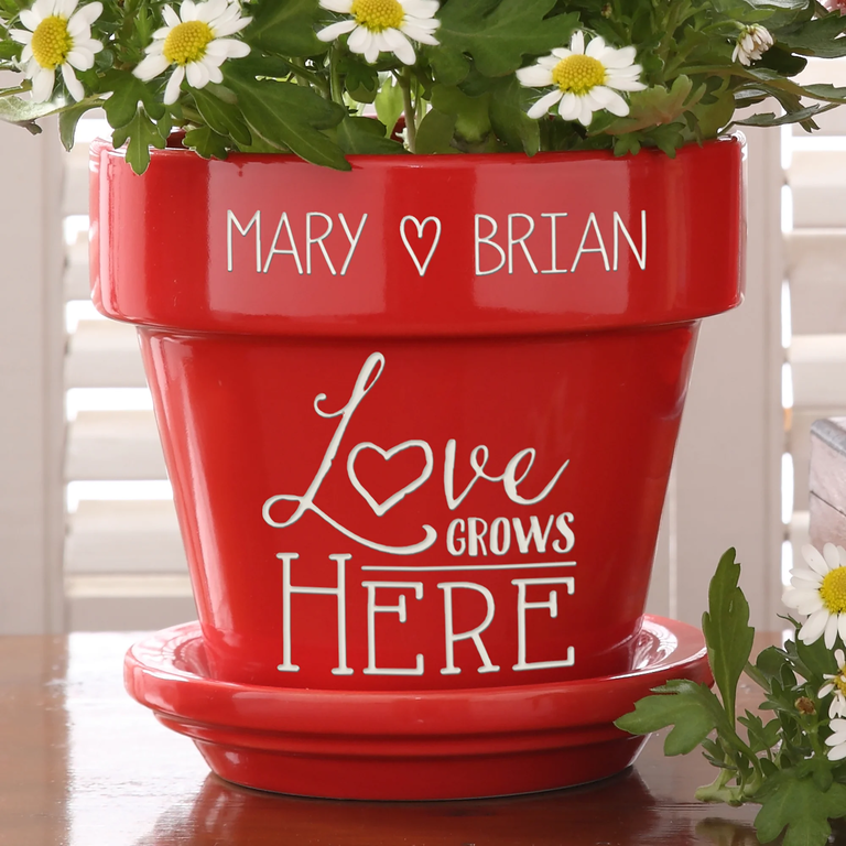 Customized flower pot for the one you love