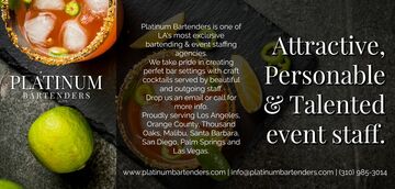 Platinum Bartenders - Bartender - Los Angeles, CA - Hero Main