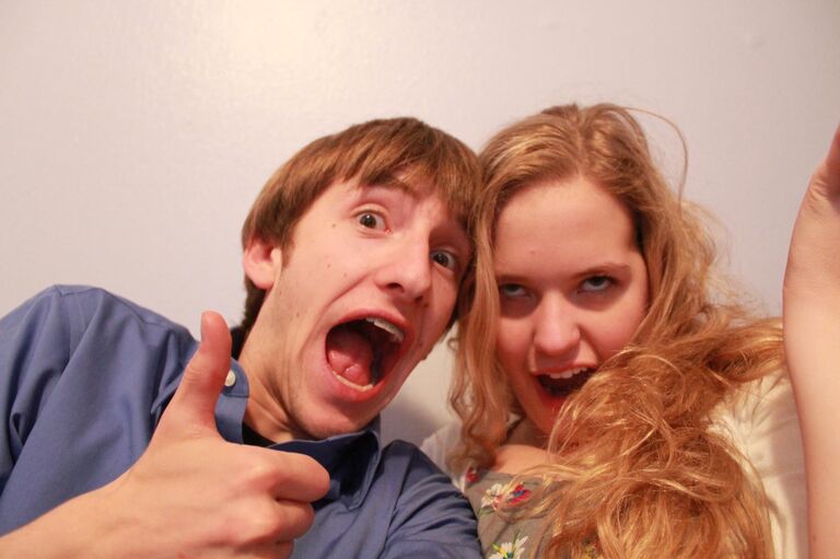 This is certainly not the first photo these two young love birds took together, but it is definitely the best