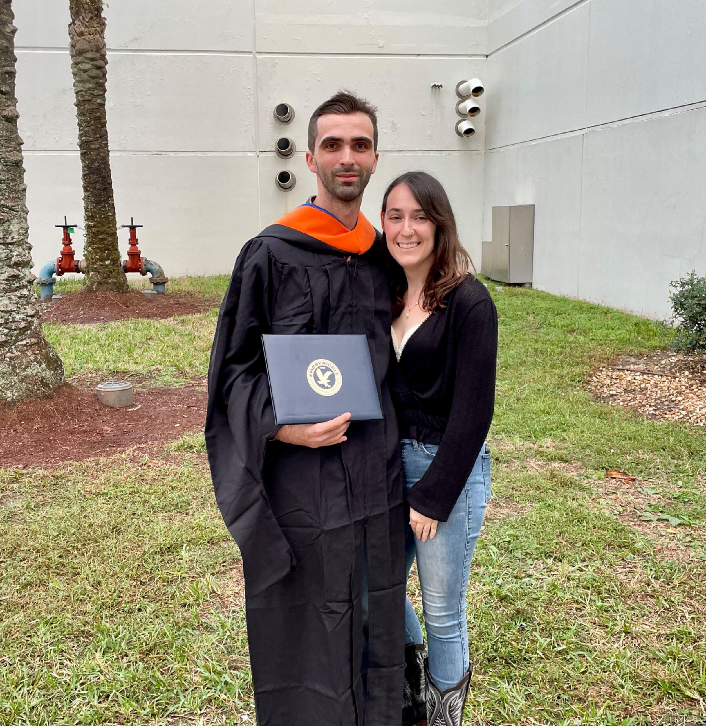 Robby's graduation from Embry Riddle with his master's degree