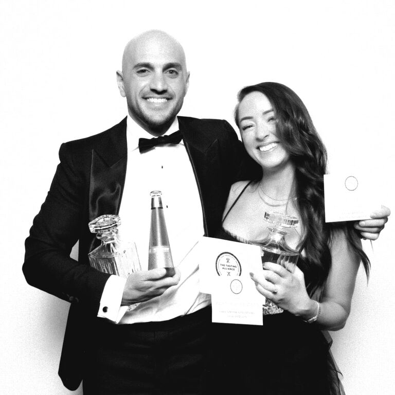 Getting fancy while accepting Phony Negroni awards in San Francisco.