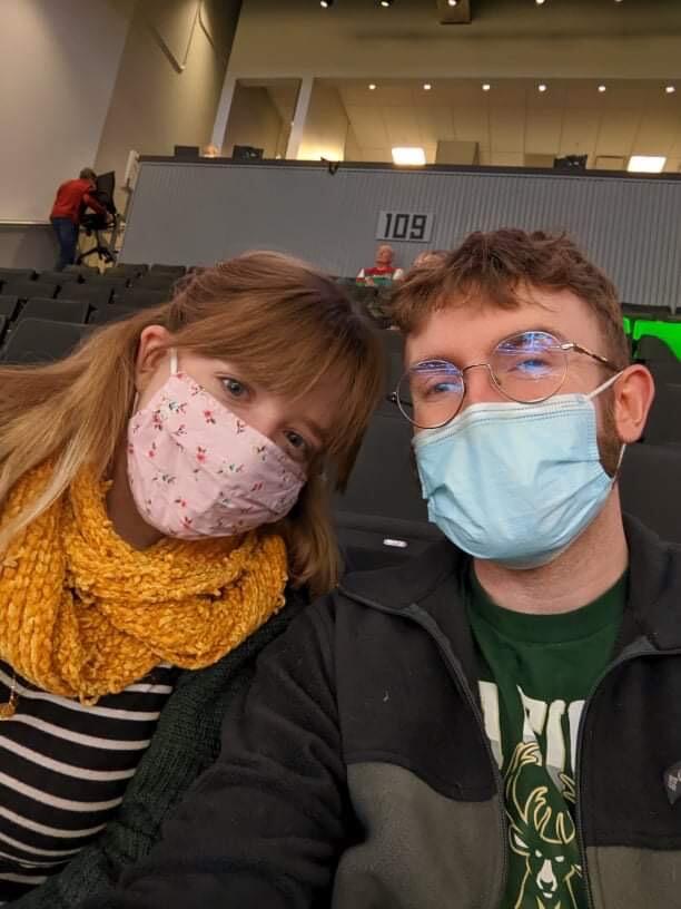 George was able to get Erica to her first Bucks game. 