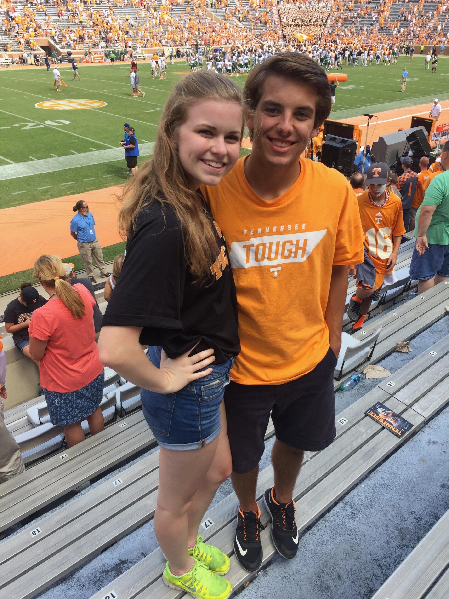 First UTK home game together - senior year of high school - 9 Months