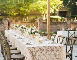 Outdoor banquet table