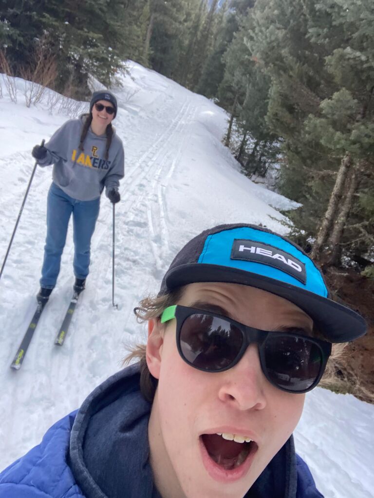 The first time Gavin enjoyed cross-country skiing
