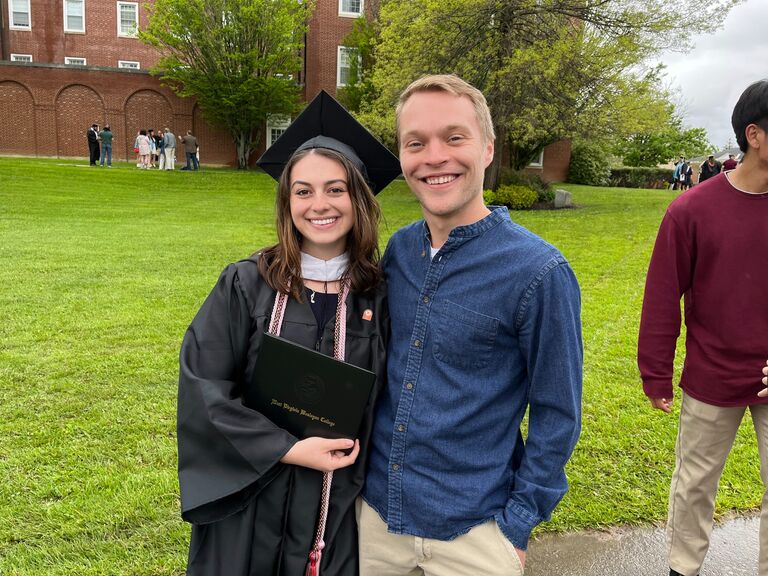 This photo was one of their first pictures together when Lauren graduated from West Virginia Wesleyan College. They started dating only a week before this! 