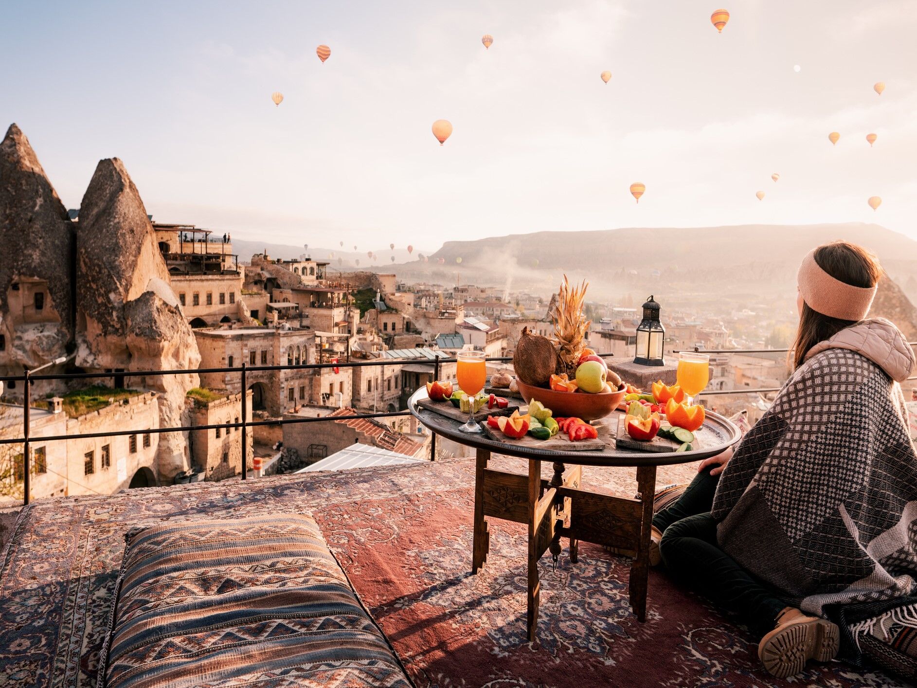 Hot air balloons over Cappadocia, Turkey