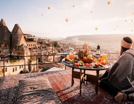 Hot air balloons over Cappadocia, Turkey