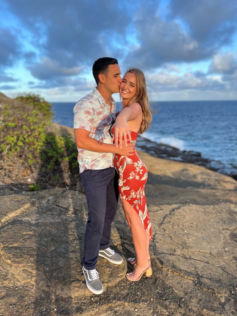 Shane proposed while we were in Hawaii at Lanai Lookout 