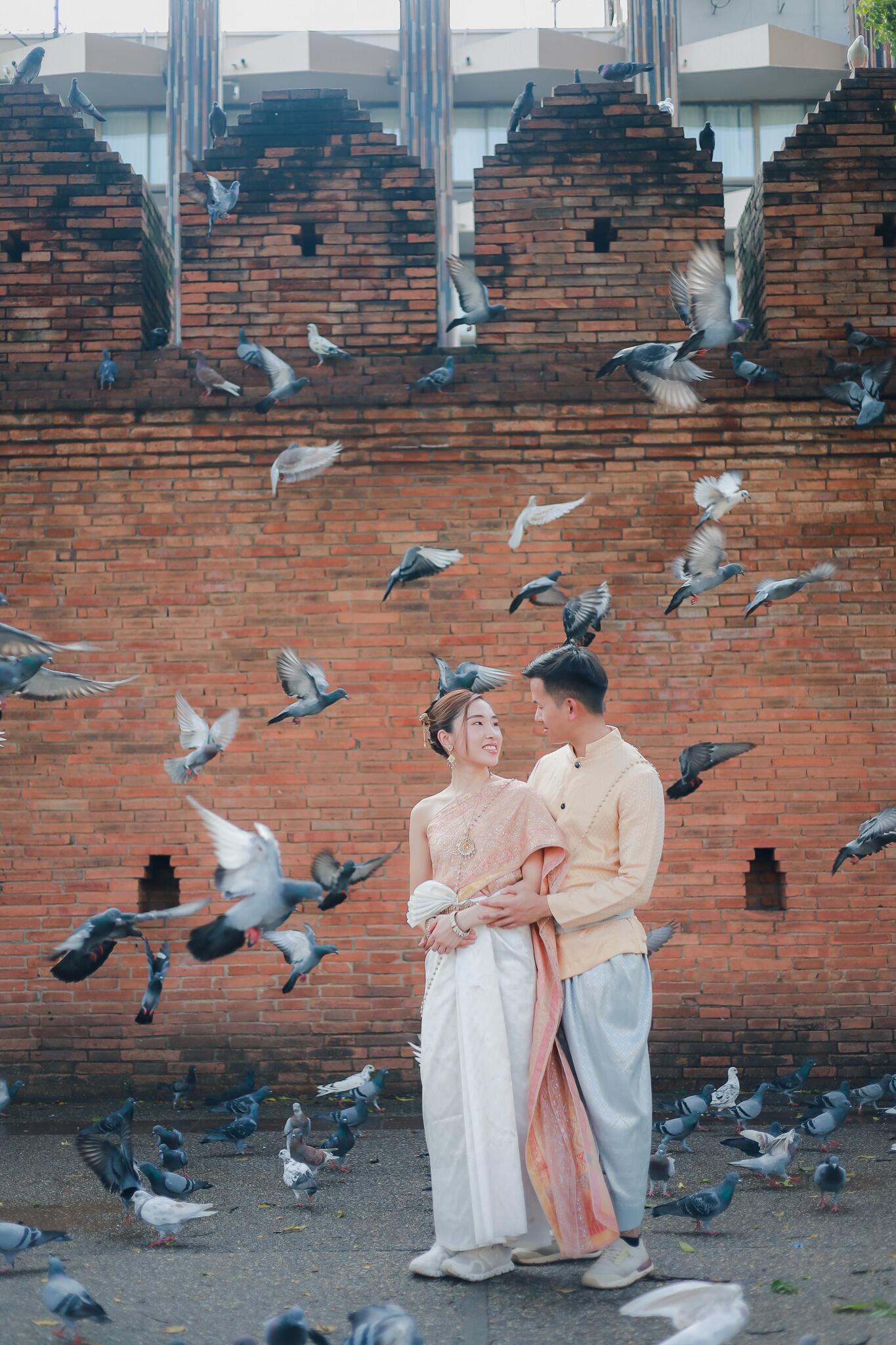Taking photos with hundreds of pigeons 🐦