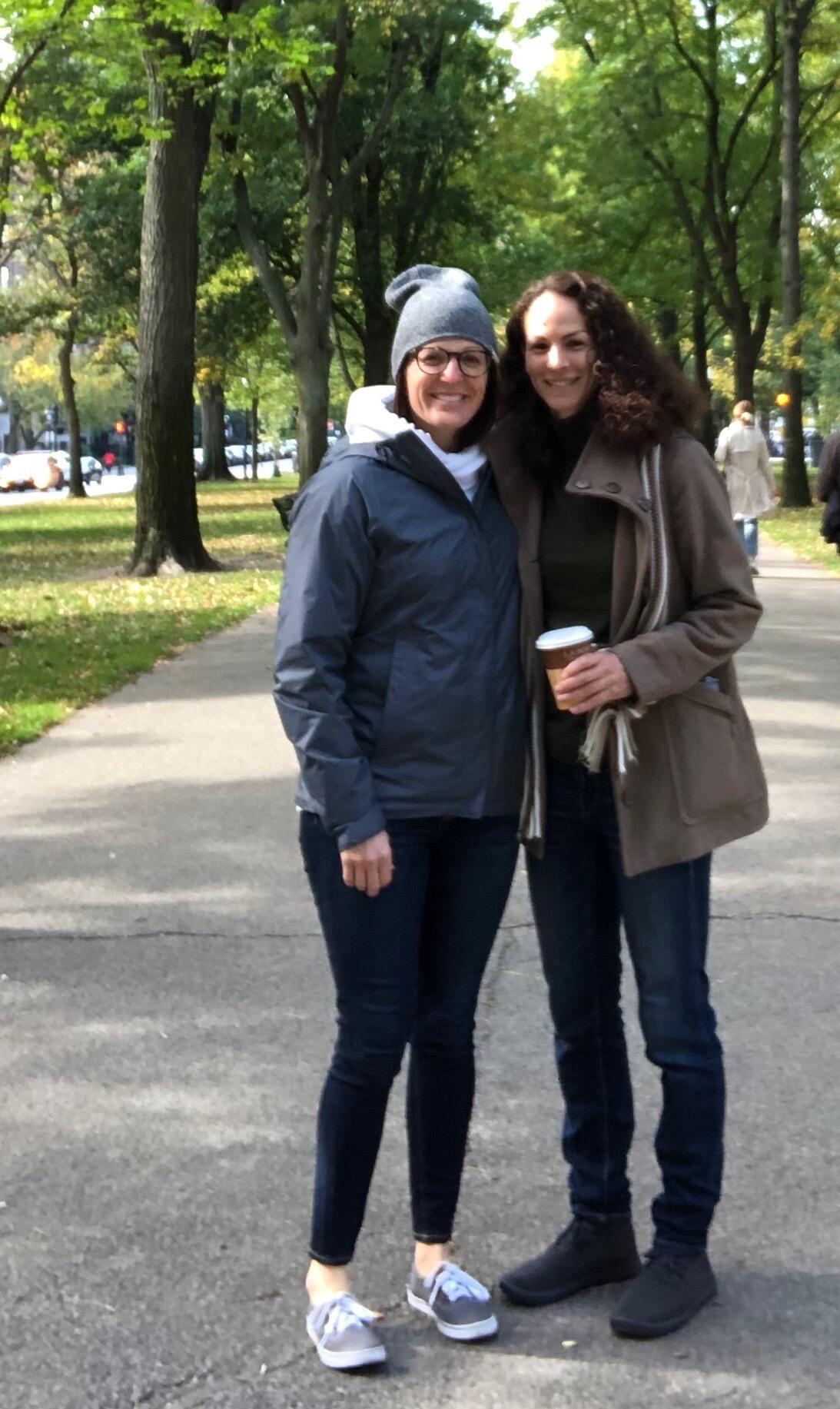 Allison became Kelly's rock...even if she did make her walk 5 miles, around Boston, soon after surgery... 