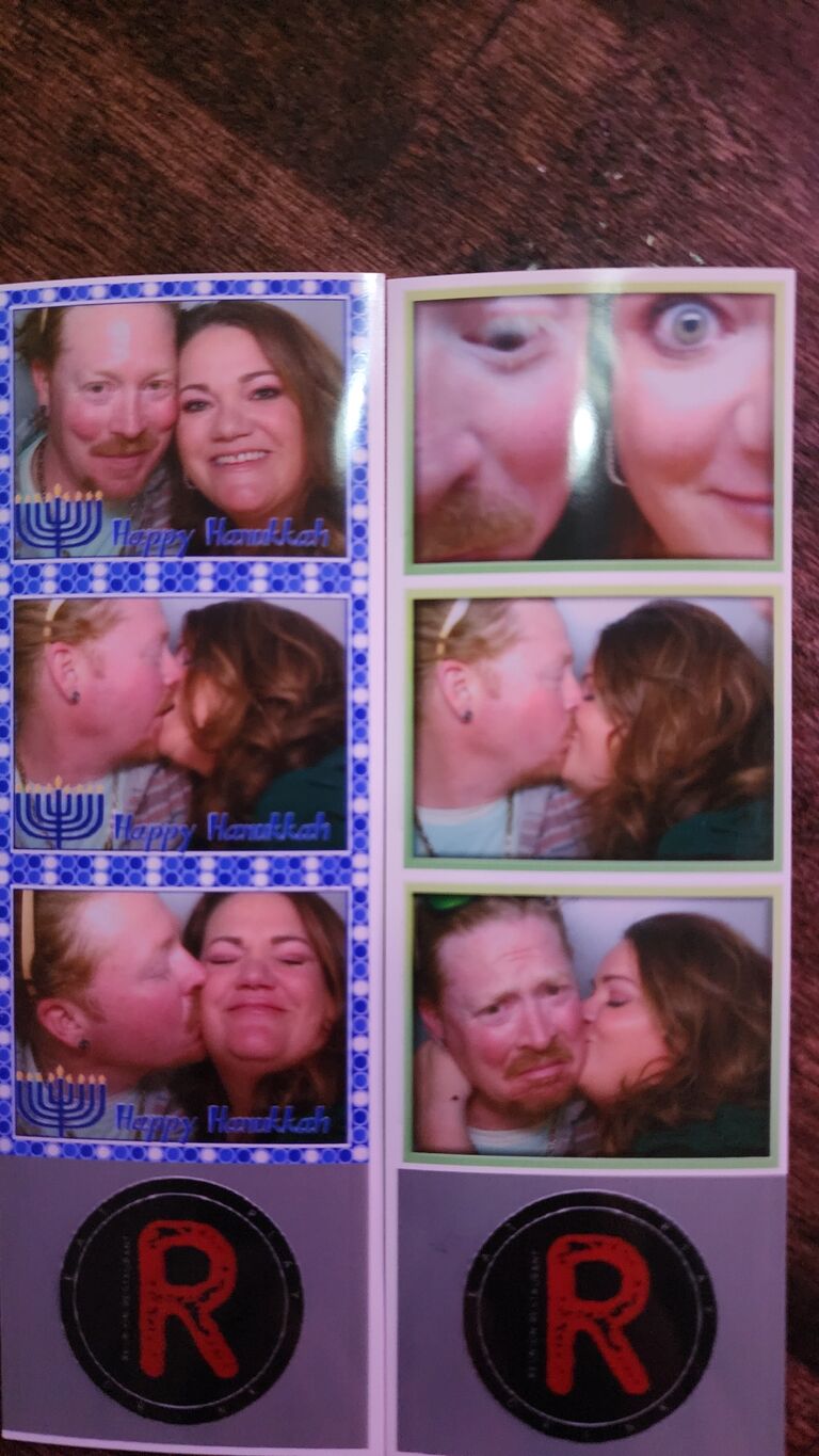 Andrew and Christy's first photobooth images together.