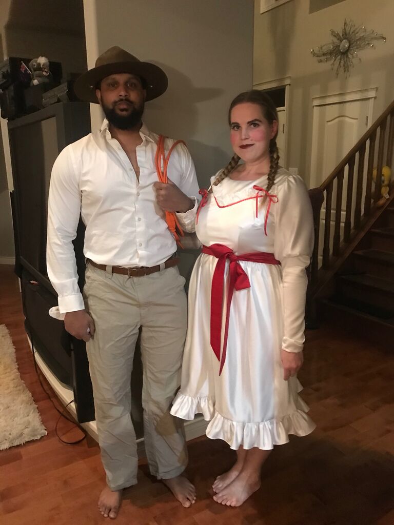 Since we had been in and out of lock downs, I hadn't had the opportunity to meet any of Kavel's friends. Only 18 months into dating, my first interaction with them at a Halloween Party. Every Annabelle needs their Indiana Jones hahaha 

It was a week or two after this that Kavel told me he loved me. We were at a wedding of one of his friends. We were standing and out of the blue, he looked at me and said he had been wanting to tell me something for a while. I said okay, thinking the worst that maybe he was going to break up with me. He proceeded to tell me that he loved me and had for a while. I still owe my sister "I love you" burgers....