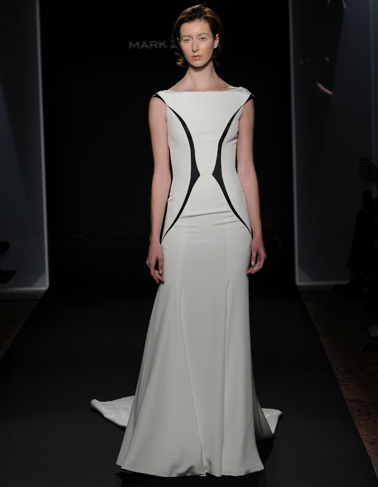 mark zunino black and white dress