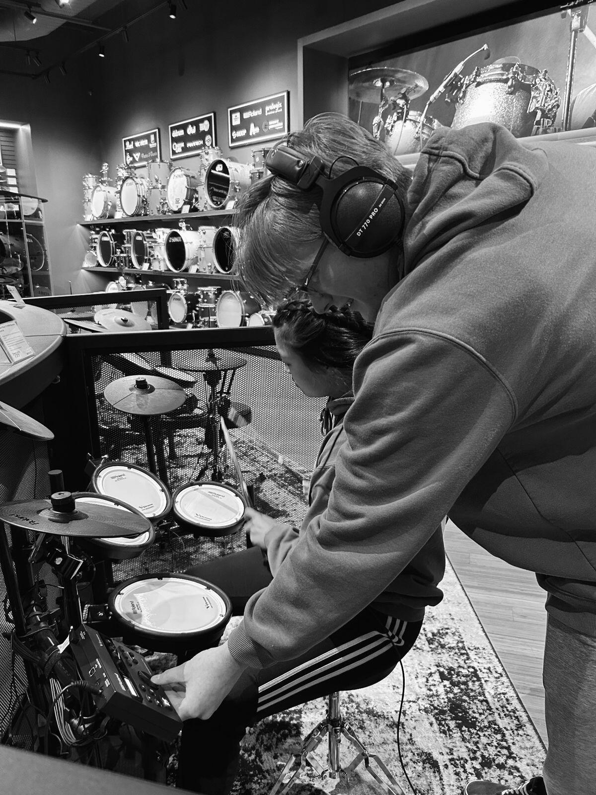 Sam's first Drum Lesson
