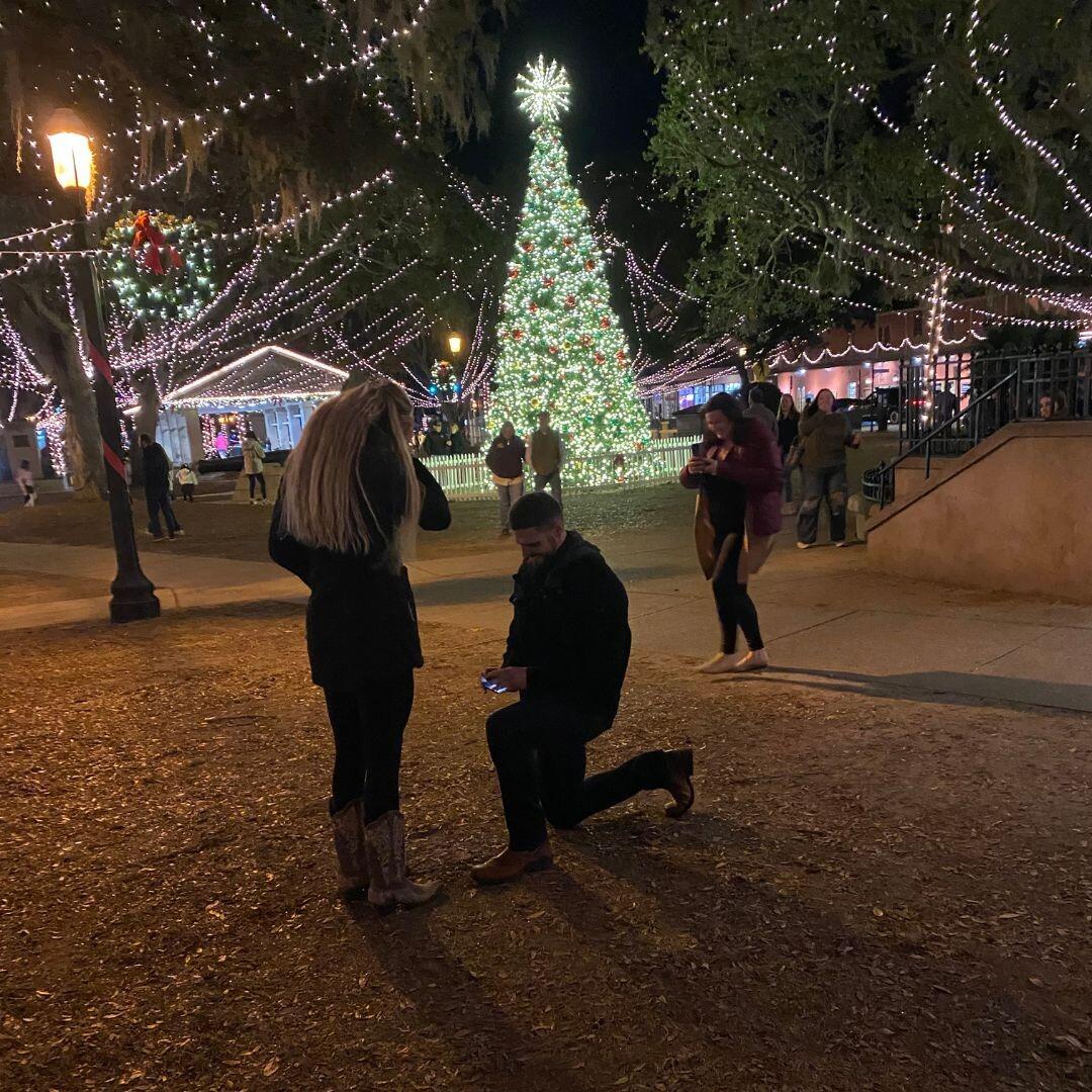... getting engaged at the St. Augustine Nights of Lights!