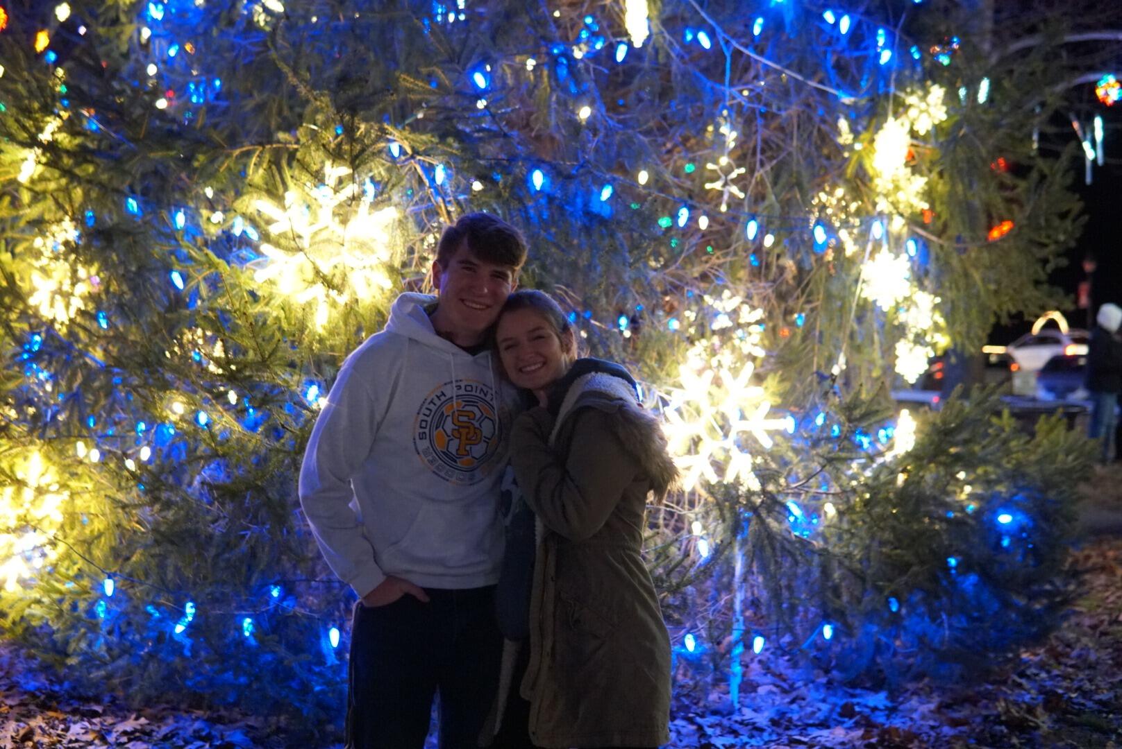 Celebrating our first Christmas together. 