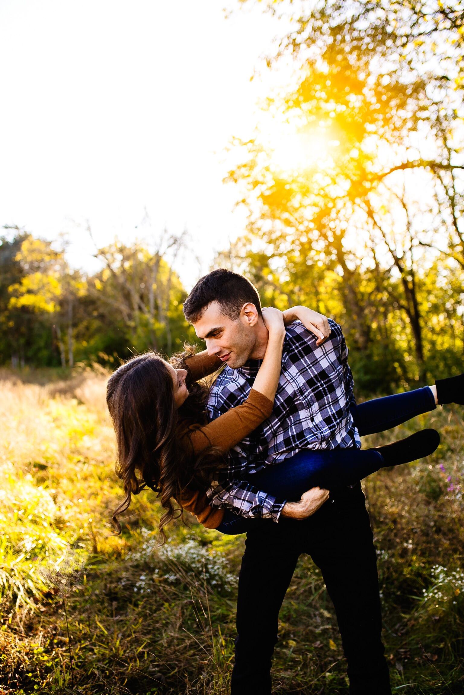 Engagement pictures were taken