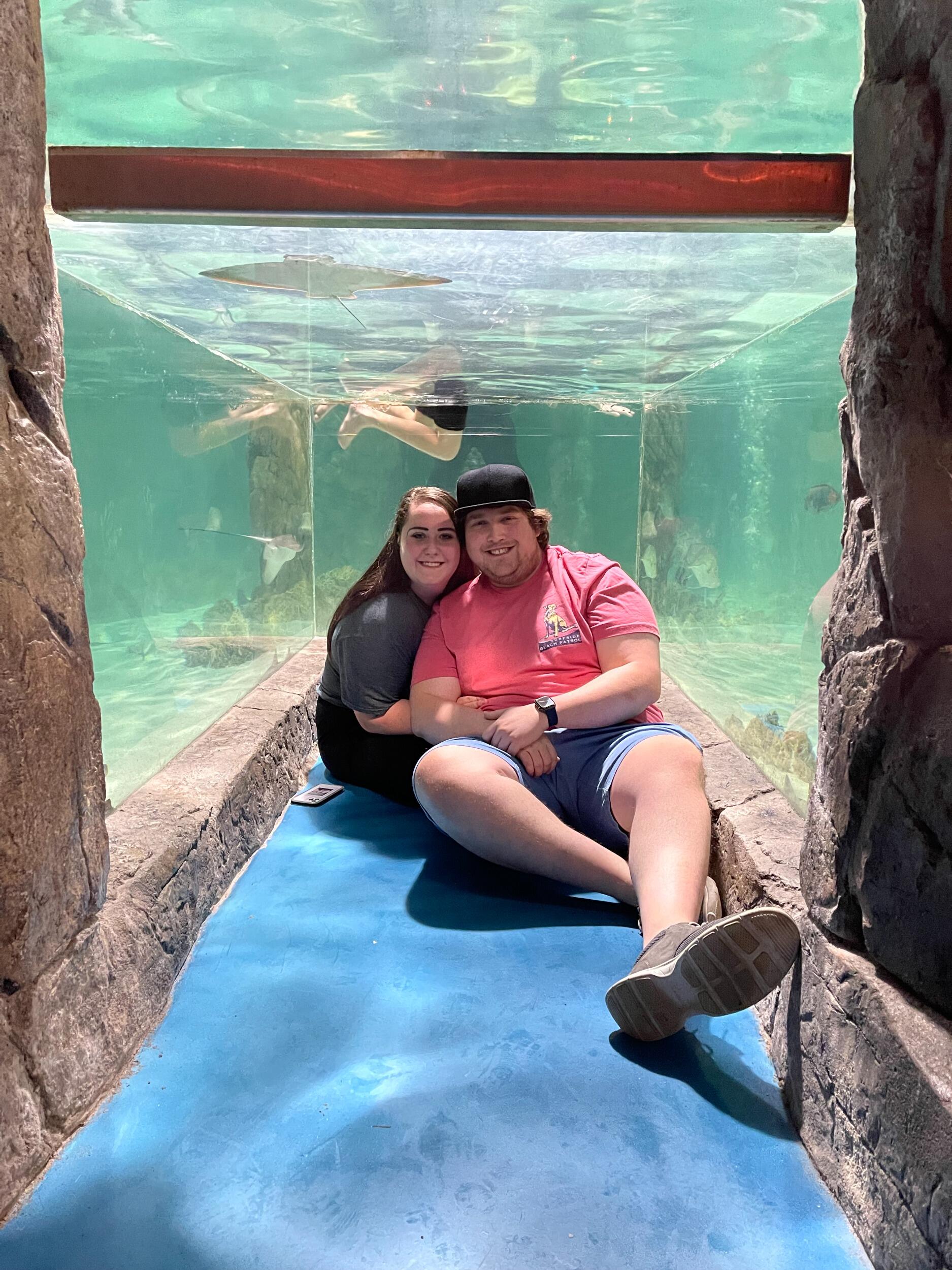 They got a really cool photo underneath the fishies.