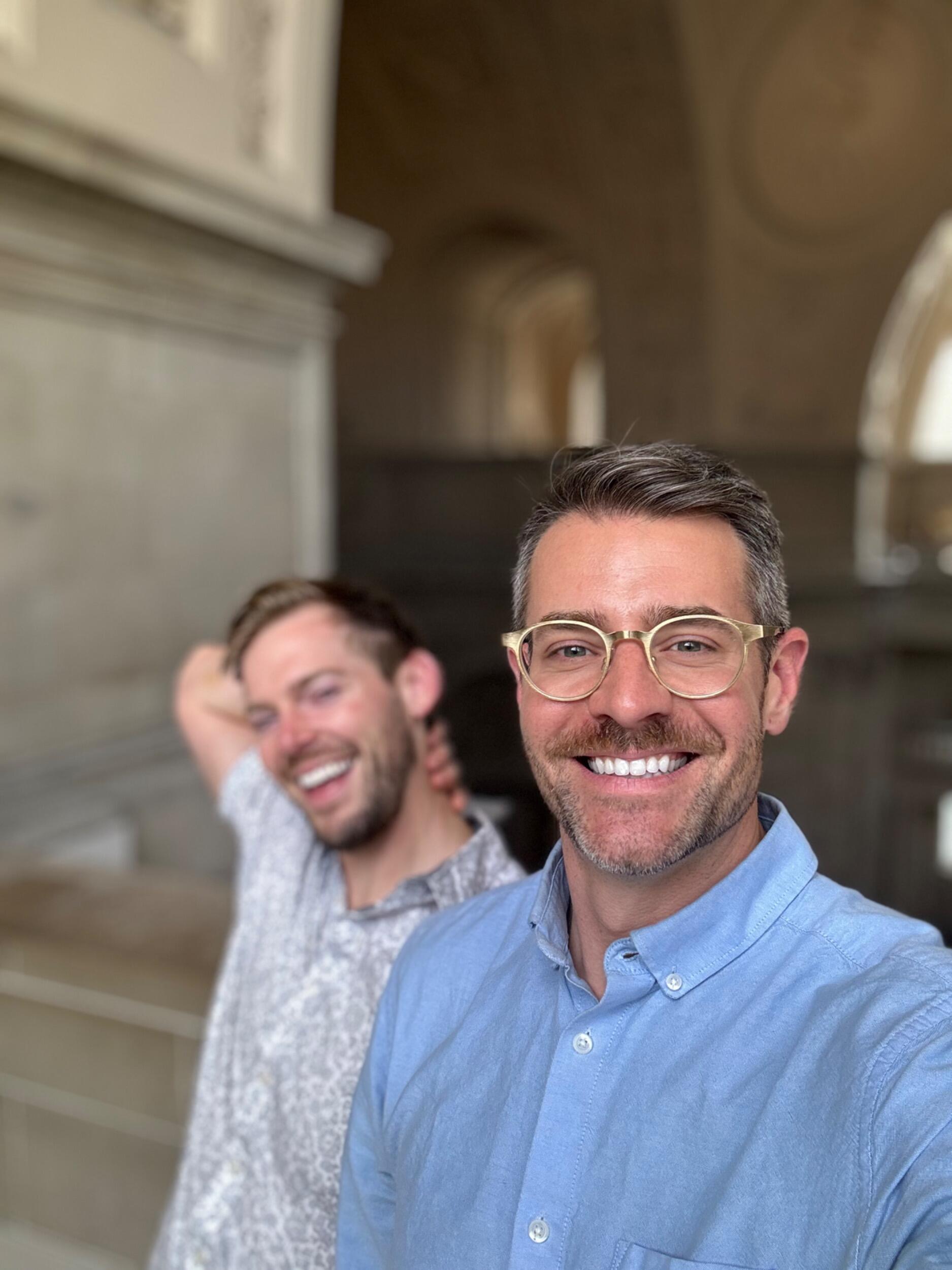 We file for our marriage license at San Francisco City Hall. BOTH giddy in love

Pro Tip: You can literally walk in and have someone marry you at any time and then sign a license. WHO KNEW!