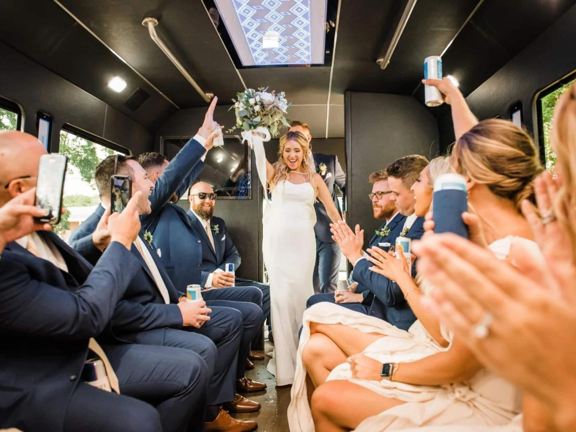 ICON Party Bus wedding transportation in Wilmington, North Carolina