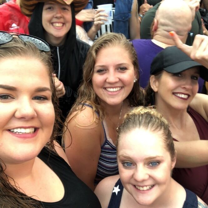 We reconnect at Countryfest (aka Mudfest) in June of 2019... still don't have a picture together because Brittany still wasn't very nice.