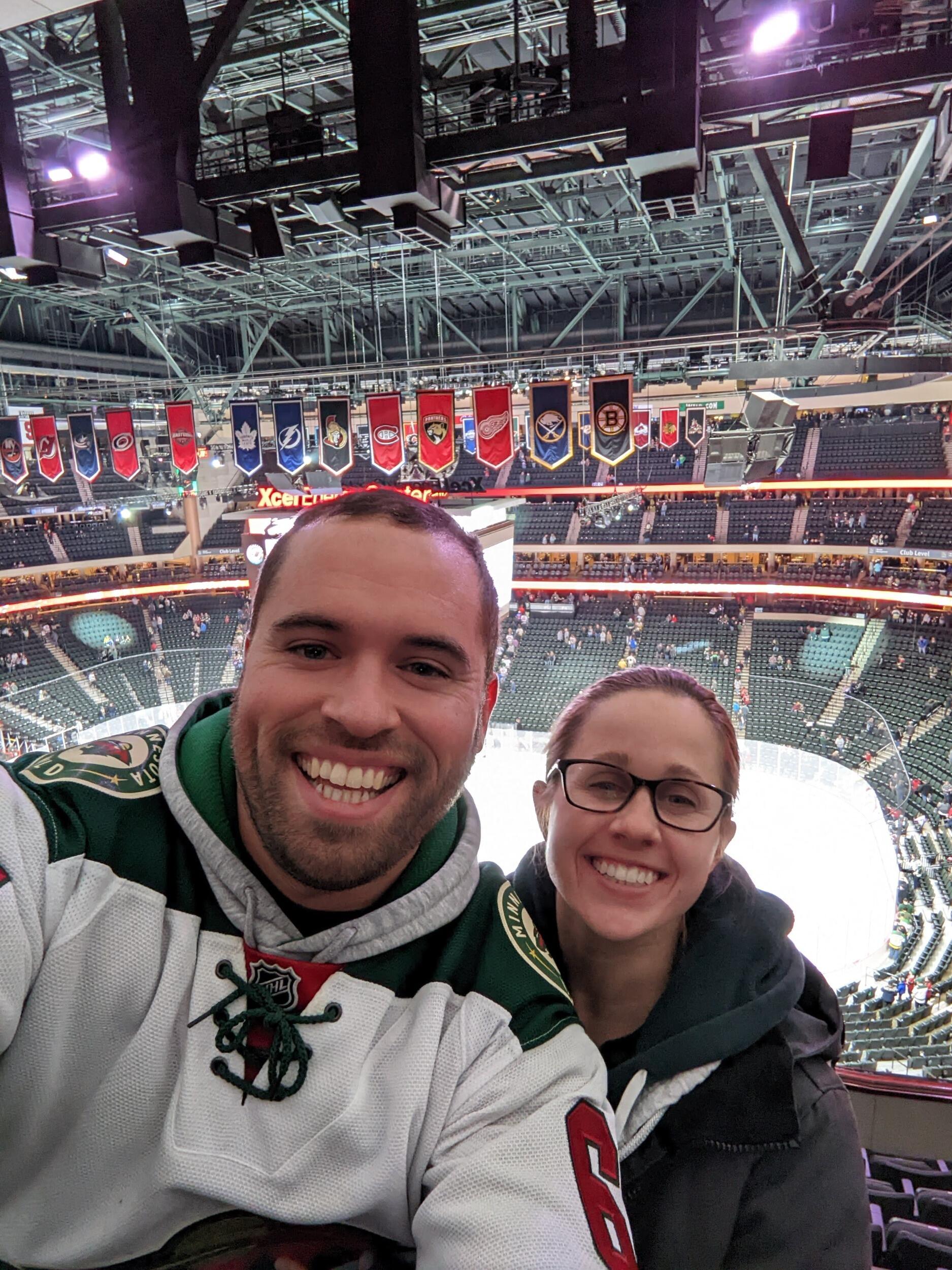 Sam's first Wild game. 