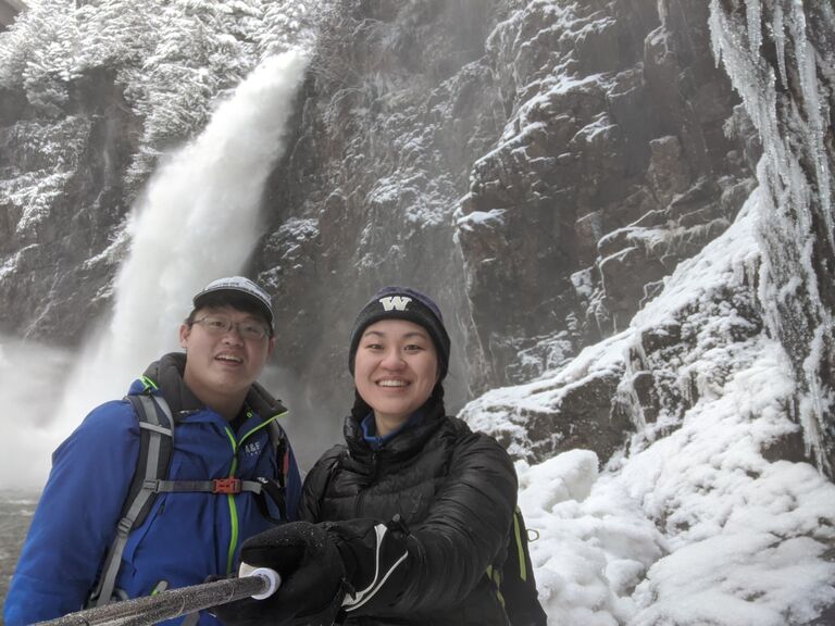 First hike together at Franklin Falls
