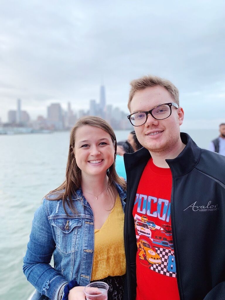 Emily and Nathan moved into their first apartment together in NYC in the summer of 2019 and started their jobs. Their first apartment was literally 100 square feet!