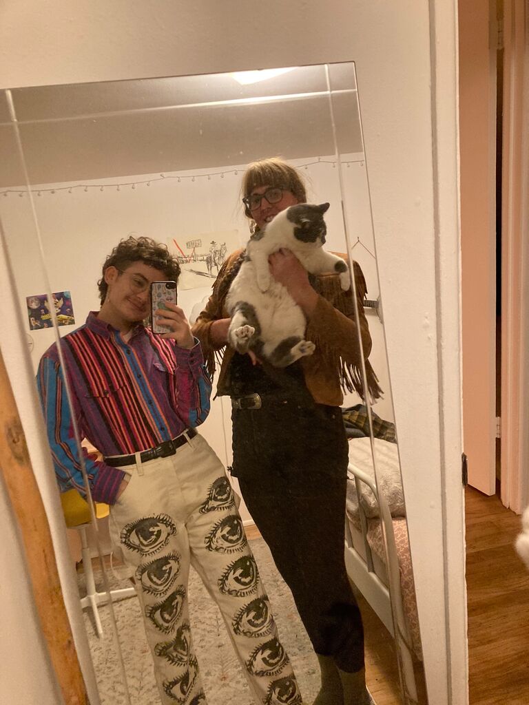 Full family photo with Sheba.