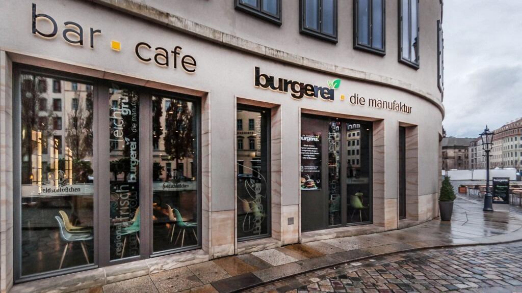 First Date at the closest thing to American food we could find - A Burger Restaurant in Dresden Germany!