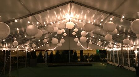 Here's a quick video of our black light party. We transformed a tent with a  custom black fabric ceiling liner, black light fixtures, up lighting and, By LMD Productions