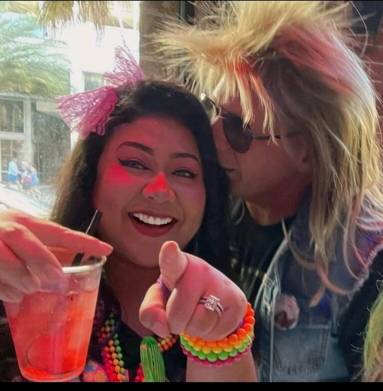 Doing 80s together #BigHairDontCare