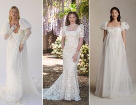 Three Bridgerton-inspired wedding dresses