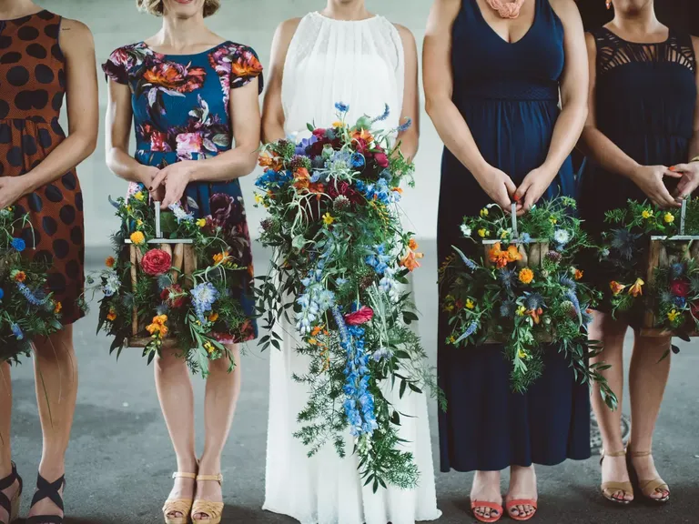 One-of-a-Kind Lantern Wildflower Bouquets