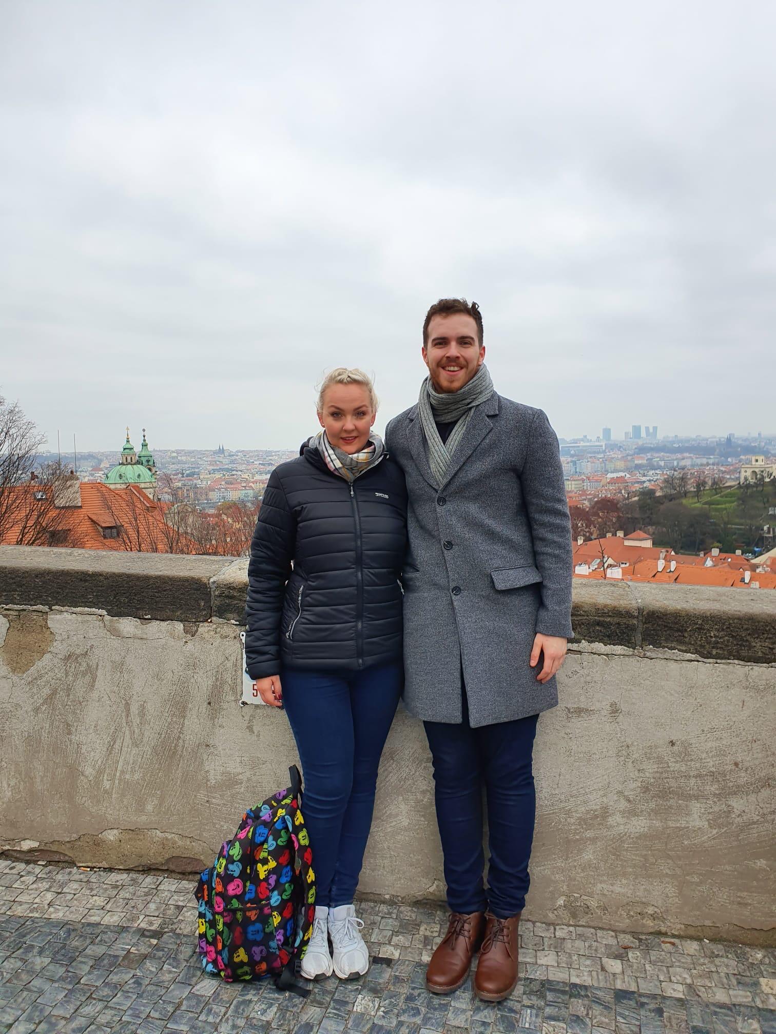 In Prague looking like proper tourists 