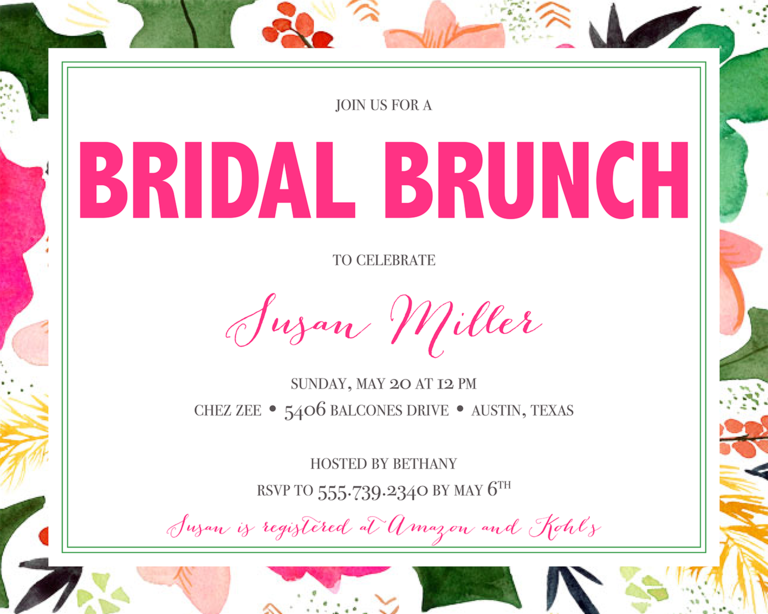 Bridal Shower Invitation Wording Ideas and Etiquette