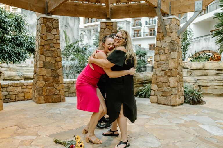 My mama and Michael surprised me with her presence on our engagement day.