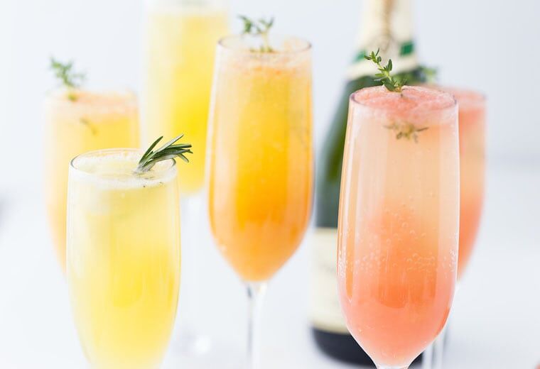 Easter Party Food Ideas - Grapefruit Mimosas