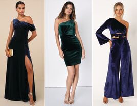 Velvet wedding guest dresses