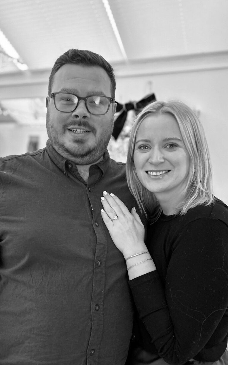 After a very short time together, Tim (finally!) proposed on Christmas Day!