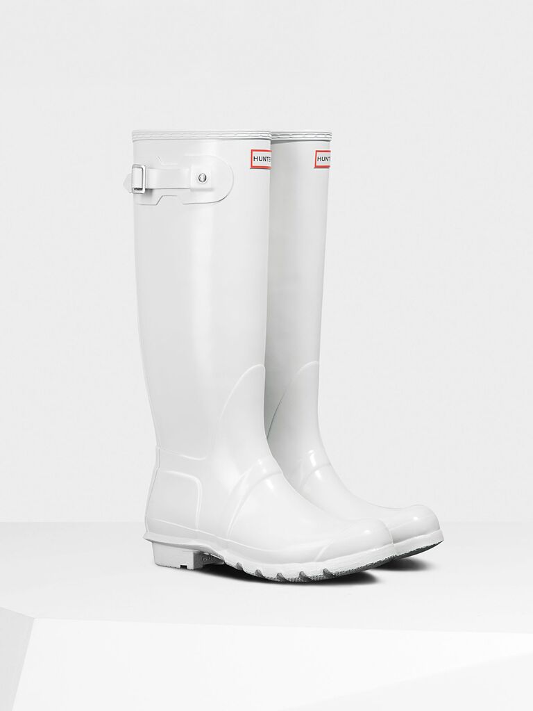  Weiße Regenstiefel für die Braut