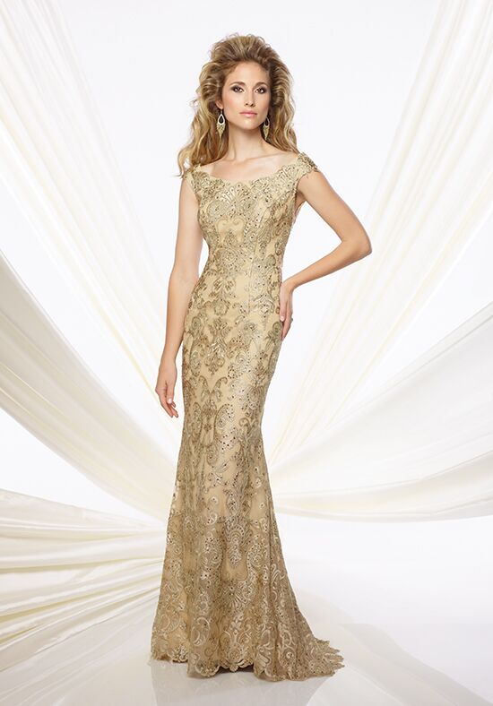 Gold mother of the bride dresses