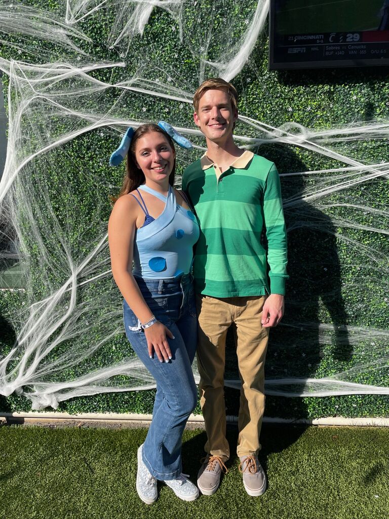  Of course, they had to wear a cute couple's costume for halloween