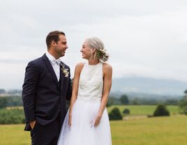 groom and bride at ireland wedding