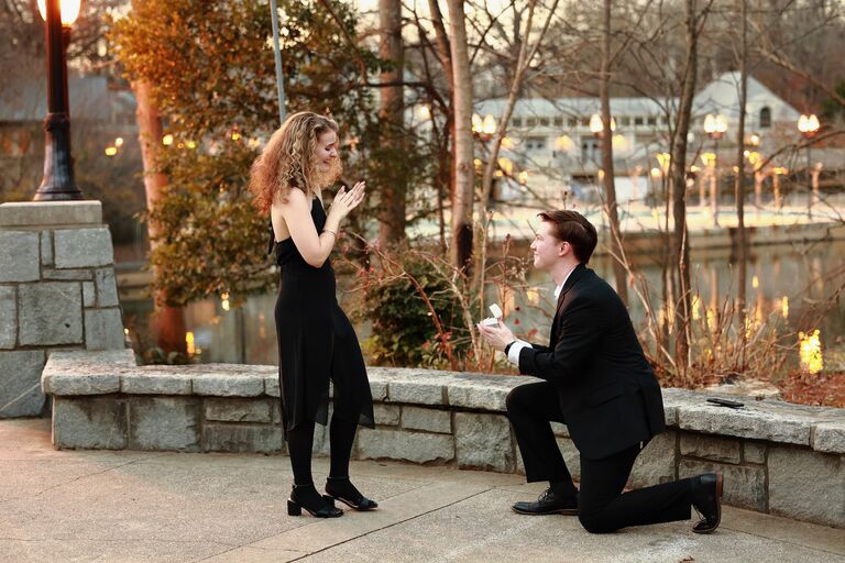 The proposal at Piedmont Park 