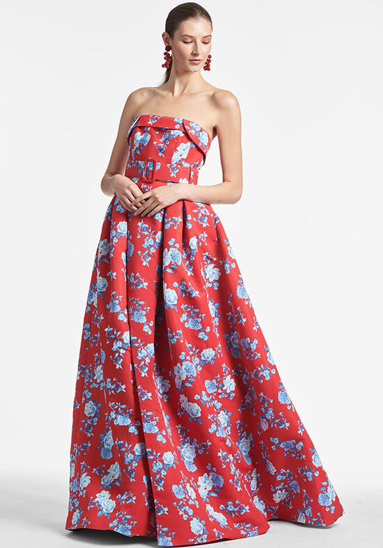 Sachin & Babi Brielle Gown - Red & Blue Floral Mother Of The Bride ...