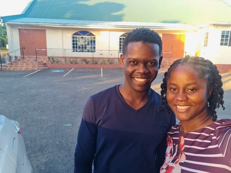 This picture was taken at the Maypen SDA church where the wedding ceremony will be held. On this day the couple attend their first Marraige councilng session.