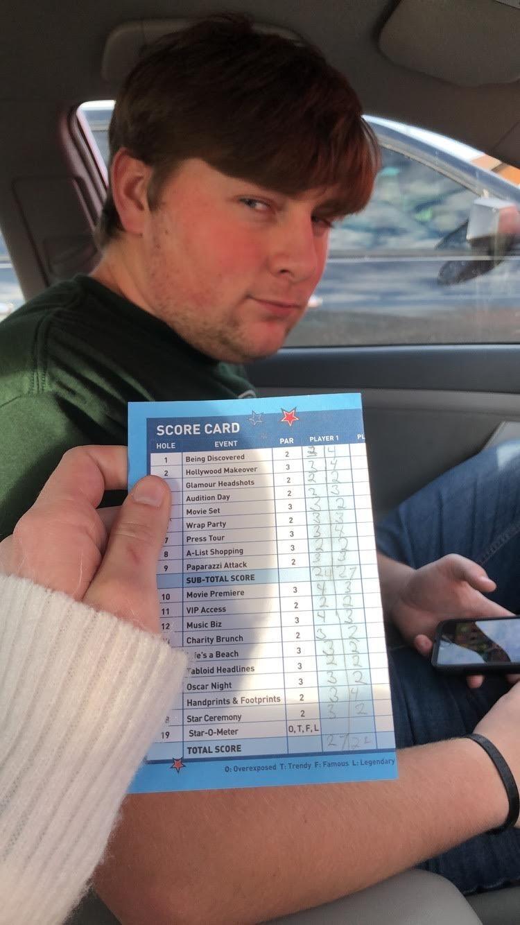 I ACTUALLY BEAT HIM AT MINI GOLF 